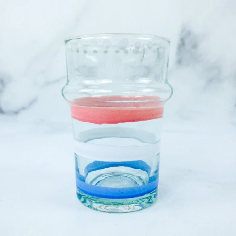 Globein Khaloufi Abdeslam & La Verre Beldi Handpainted Recycled Glass Beldi Cup